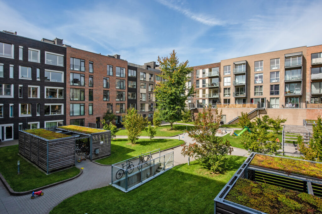 Heimstaden buildings with garden